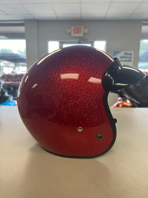 Daytona Red Metal Flake Cruiser Helmet