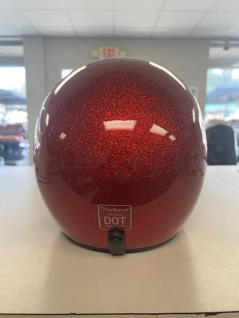 Daytona Red Metal Flake Cruiser Helmet