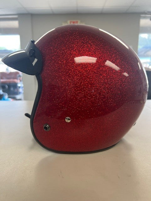 Daytona Red Metal Flake Cruiser Helmet