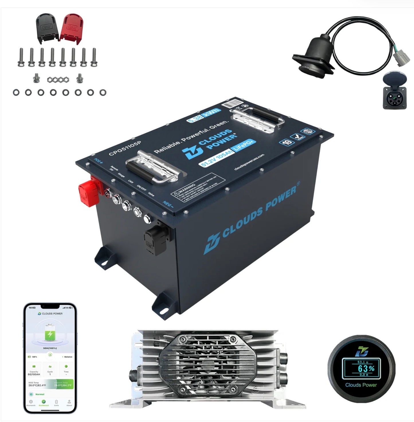 Clouds Power Lithium Batteries